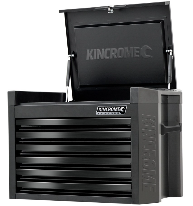 KINCROME CONTOUR TOOL CHEST 6 DRAWER 74CM BLACK SERIES